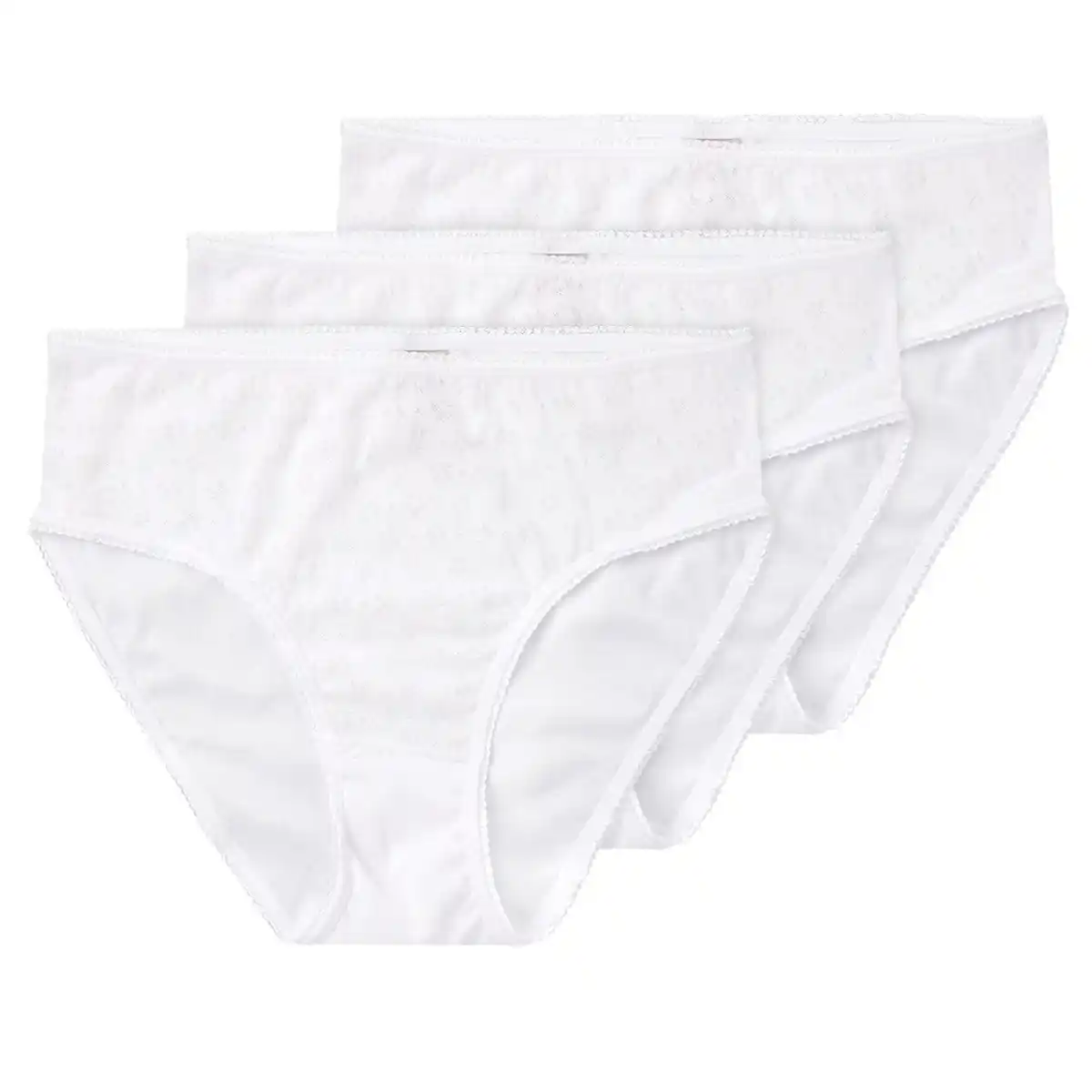 Bild 1 von 3 Damen Slips mit Mäusezähnchen-Spitze WEISS