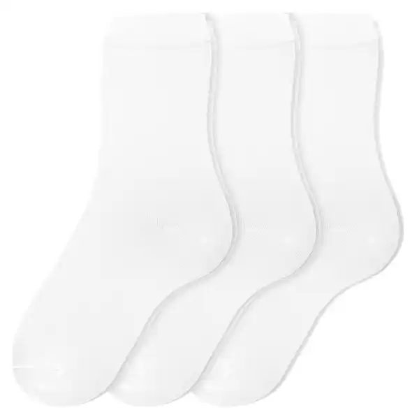 Bild 1 von 3 Paar Damen Socken mit Komfortbund WEISS