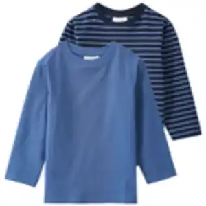 2 Jungen Langarmshirts im Set BLAU / DUNKELBLAU