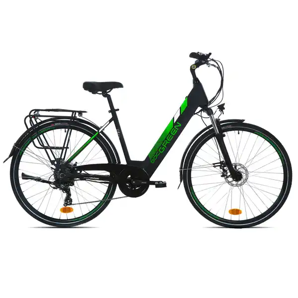 Bild 1 von E-Citybike Docgreen 28 Zoll 110 km, Grün, Schwarz