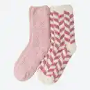 Bild 1 von Damen-Kuschelsocken mit echter Ferse, 2er-Pack, Pink