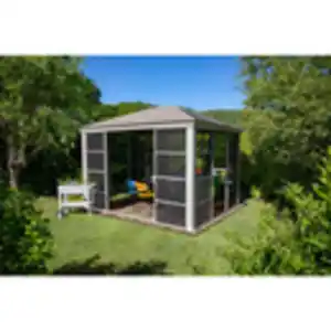 Sojag Pavillon Striano champagner Aluminium B/H/L: ca. 366x281x301 cm