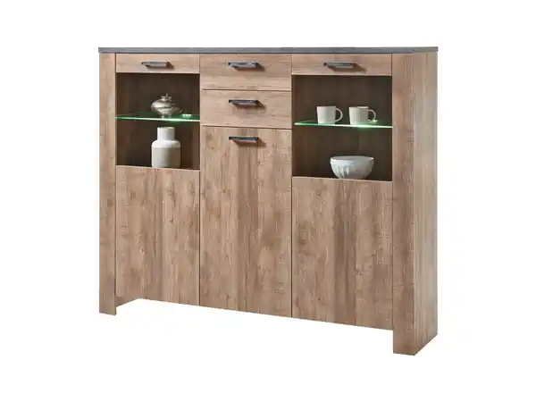 Bild 1 von Highboard mit 2 Glastüren Samdal - anthrazit 172 cm - EDMONTON