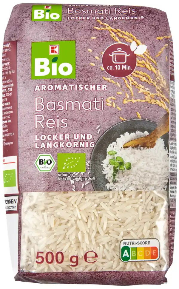 Bild 1 von K-BIO Basmati-Reis, 500-g-Packg.