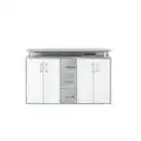 Bild 1 von Highboard Drift Beton-Optik/Weiß 139 x 90 x 34 cm