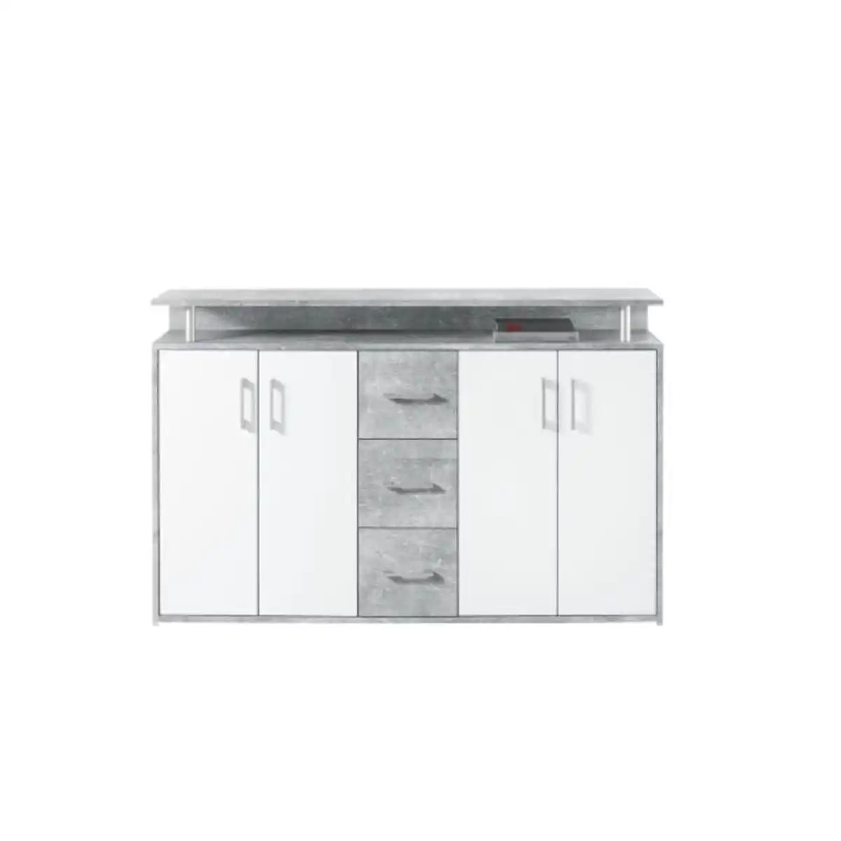 Bild 1 von Highboard Drift Beton-Optik/Weiß 139 x 90 x 34 cm