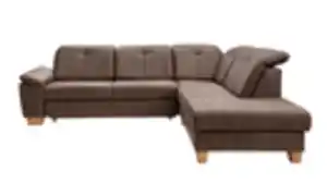 Ecksofa mit Bettkasten cappuccino 278 x 230 cm - MANDURIA