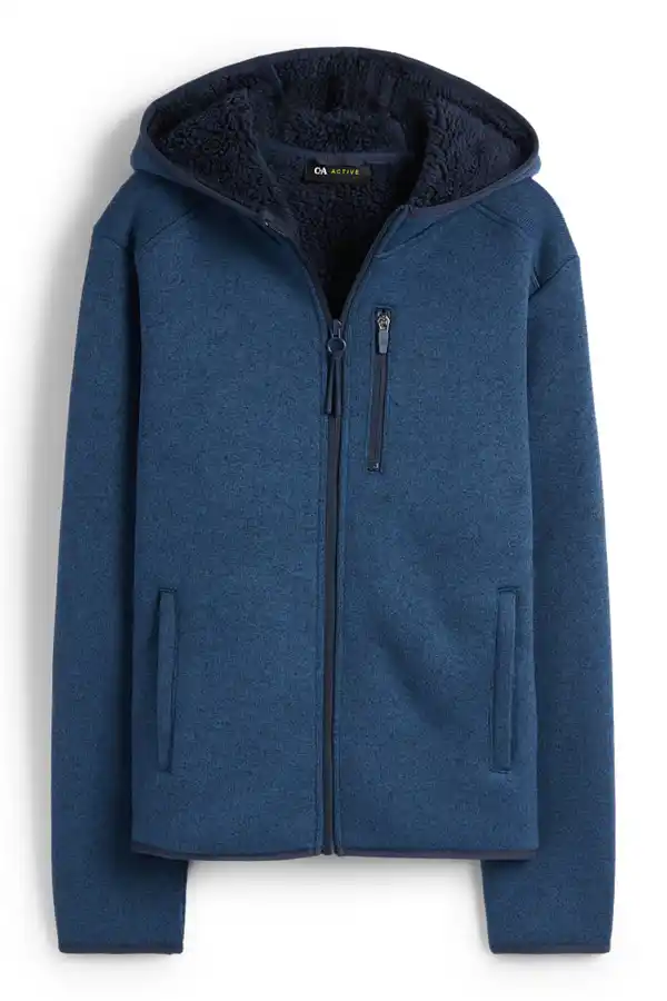 Bild 1 von C&A Thermo-Strickjacke mit Kapuze, Blau, Größe: XS