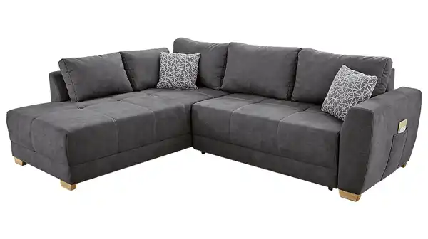 Bild 1 von Ecksofa mit Schlaffunktion anthrazit 254 x 212 cm - LUKE