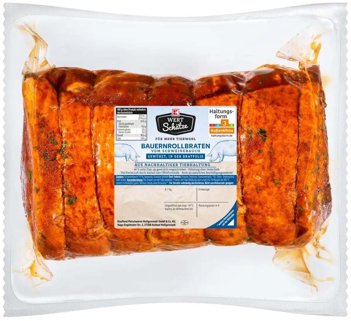 Bild 1 von K-WERTSCHÄTZE Bauernrollbraten vom Schweinebauch, kg