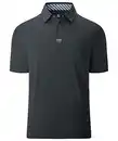 Bild 1 von igeekwell Poloshirt Herren Kurzarm Atmungsaktive Tshirt Knopfleiste Sommer Einfarbig Schnelltrocknend Cool Polos Polokragen Sportlich Activewear Polohemd Streifen Golf Tennis Outdoor Tshirt M-3XL