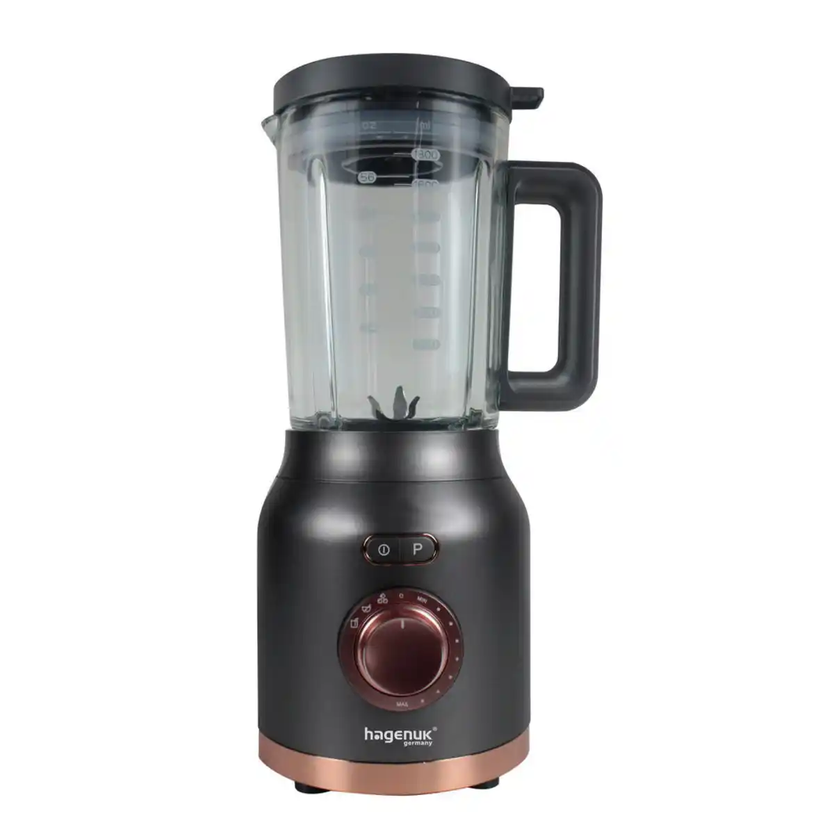 Bild 1 von Hagenuk Standmixer BL-1200G schwarz roségold Kunststoff Glas B/H/T: ca. 22x42x21 cm