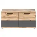 Bild 1 von Sitzbank Mason, Basalt grau Nox Oak braun 90x45x37 cm