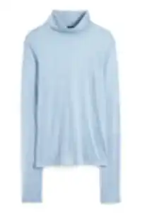 C&A Basic-Rollkragenshirt, Blau, Größe: XS