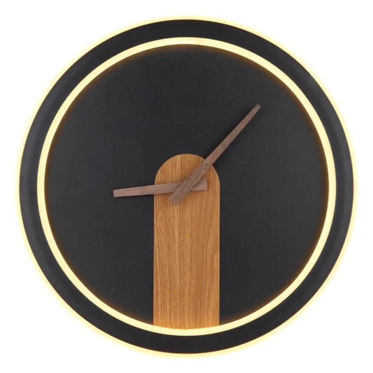 Bild 1 von GLOBO Wanduhr Sussy I mit Licht schwarz 31x5,5cm