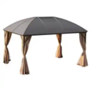 Outsunny Gartenpavillon bronze Stahl B/H/L: ca. 298x280x398 cm