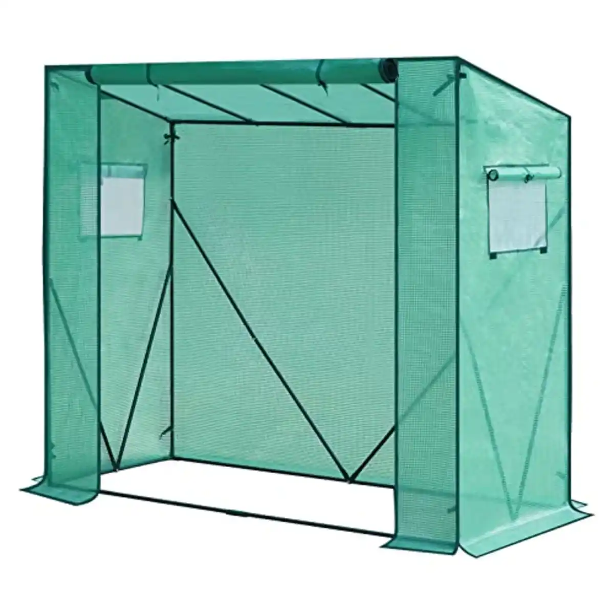 Bild 1 von WOLTU Foliengewächshaus Gewächshaus 200x77x146/169cm 130g/m2, PE halbtransparente Tomatengewächshaus, Plane wasserdicht wetterfest Mehrzwecktreibhaus Pflanzenhaus