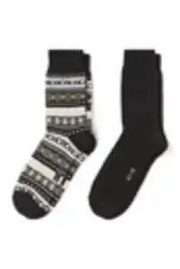 C&A Multipack 2er-Thermo-Socken, Schwarz, Größe: 39-42