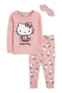 C&A Hello Kitty-Pyjama mit Schlafmaske-3 teilig, Rosa, Größe: 98