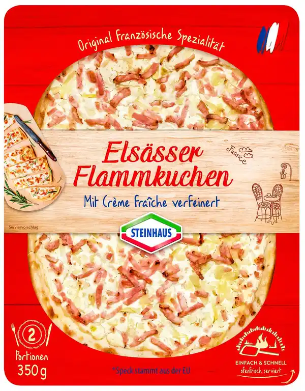 Bild 1 von STEINHAUS Elsässer Flammkuchen, 350-g-Packg.