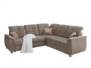 Ecksofa mit Funktionen 263 x 263 cm braun - UDINE