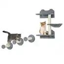 Bild 4 von Katzen Kletterwand, 4-teilig, Kletterwand Set, Katzenkletterwand, Grau