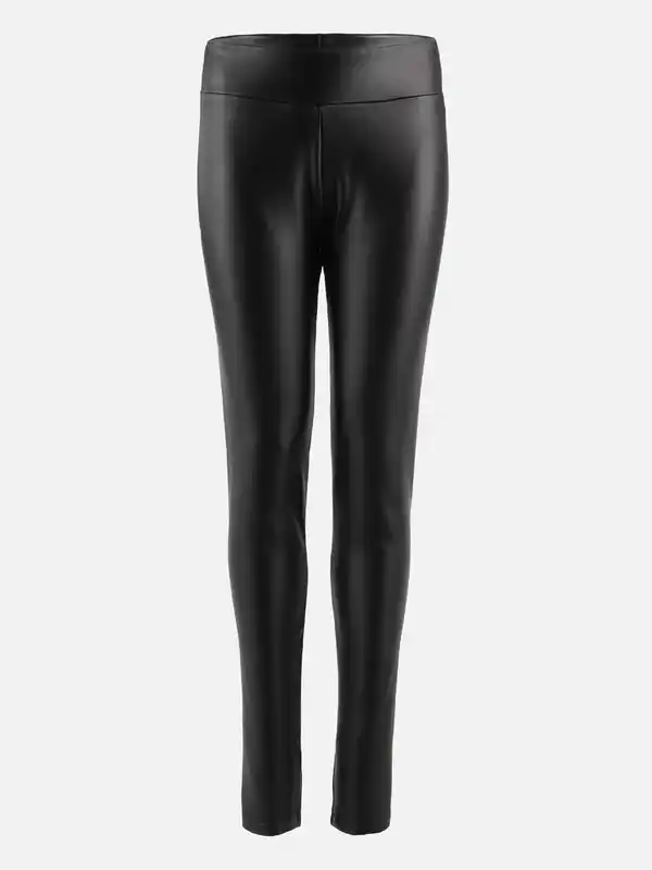 Bild 1 von Mädchen Leggings in Lederoptik Schwarz