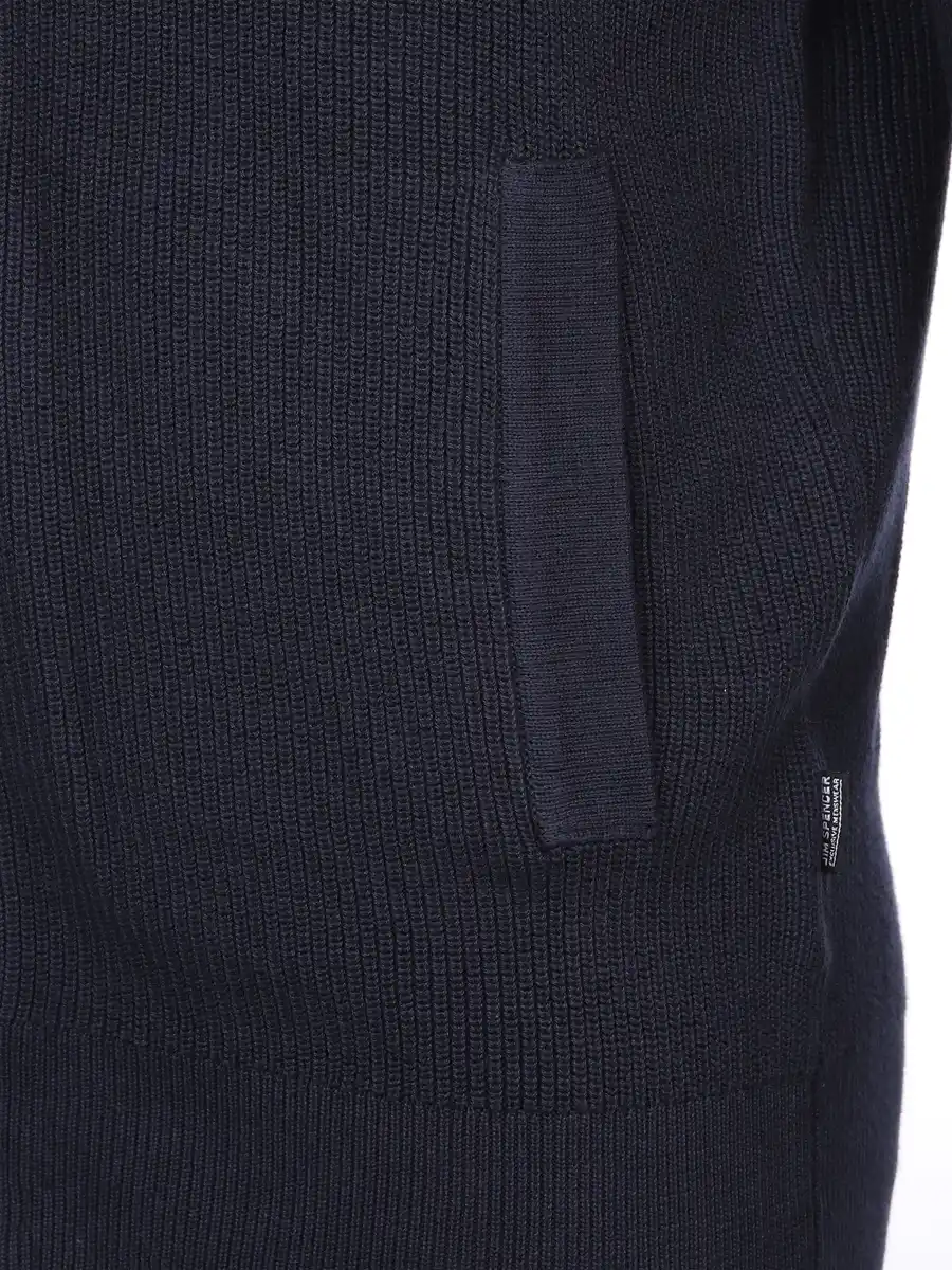 Bild 3 von Herren Strickcardigan mit Reißverschluss Blau