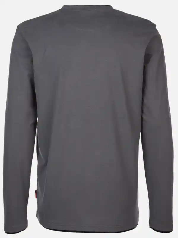 Bild 2 von Herren Shirt im 2in1 Look Grau