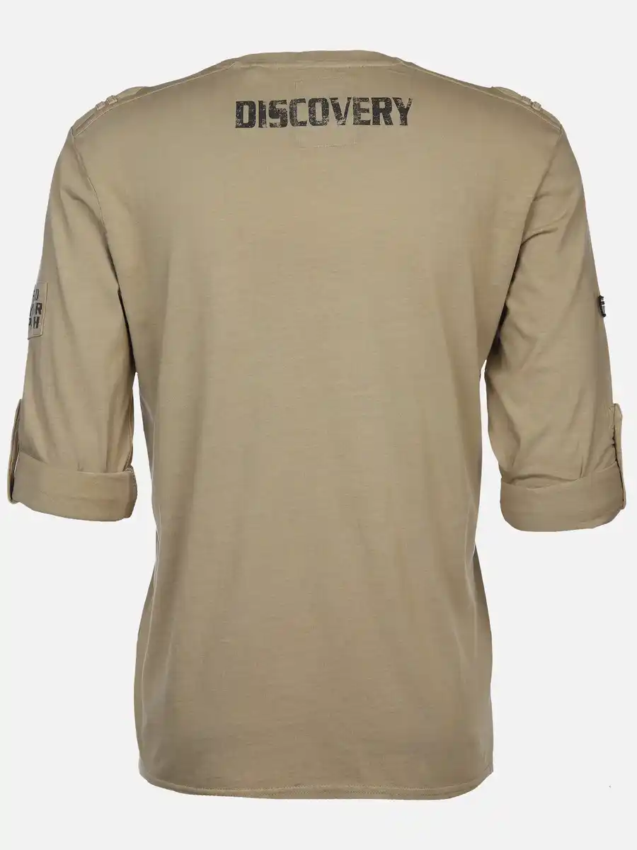 Bild 2 von Herren Shirt mit Brusttasche und Stickerei Beige
