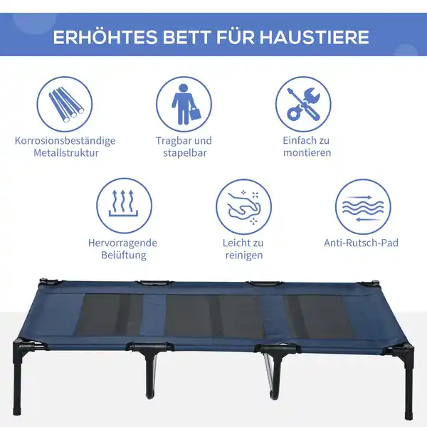 Bild 4 von Hundeliege outdoor Hundebett Katzenbett Haustierbett Schlafplatz Blau
