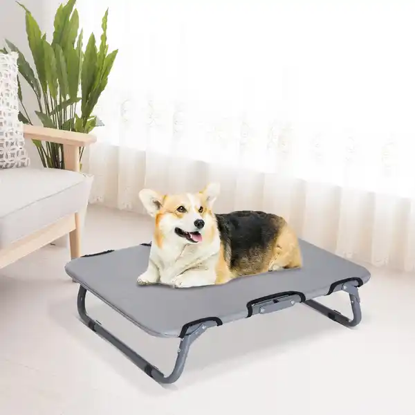 Bild 2 von Hundeliege Outdoor Hundebett Katzenbett Schlafplatz faltbar grau