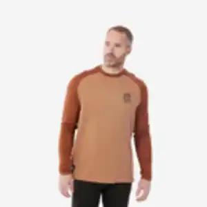 Skiunterwäsche Funktionsshirt Herren Merinowolle - BL 590 braun