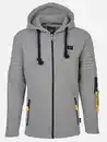 Bild 1 von Herren Bikersweatjacke mit Kapuze Grau