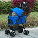 Bild 2 von Hundewagen Pet Stroller für kleine Hunde Haustierwagen Oxford Blau