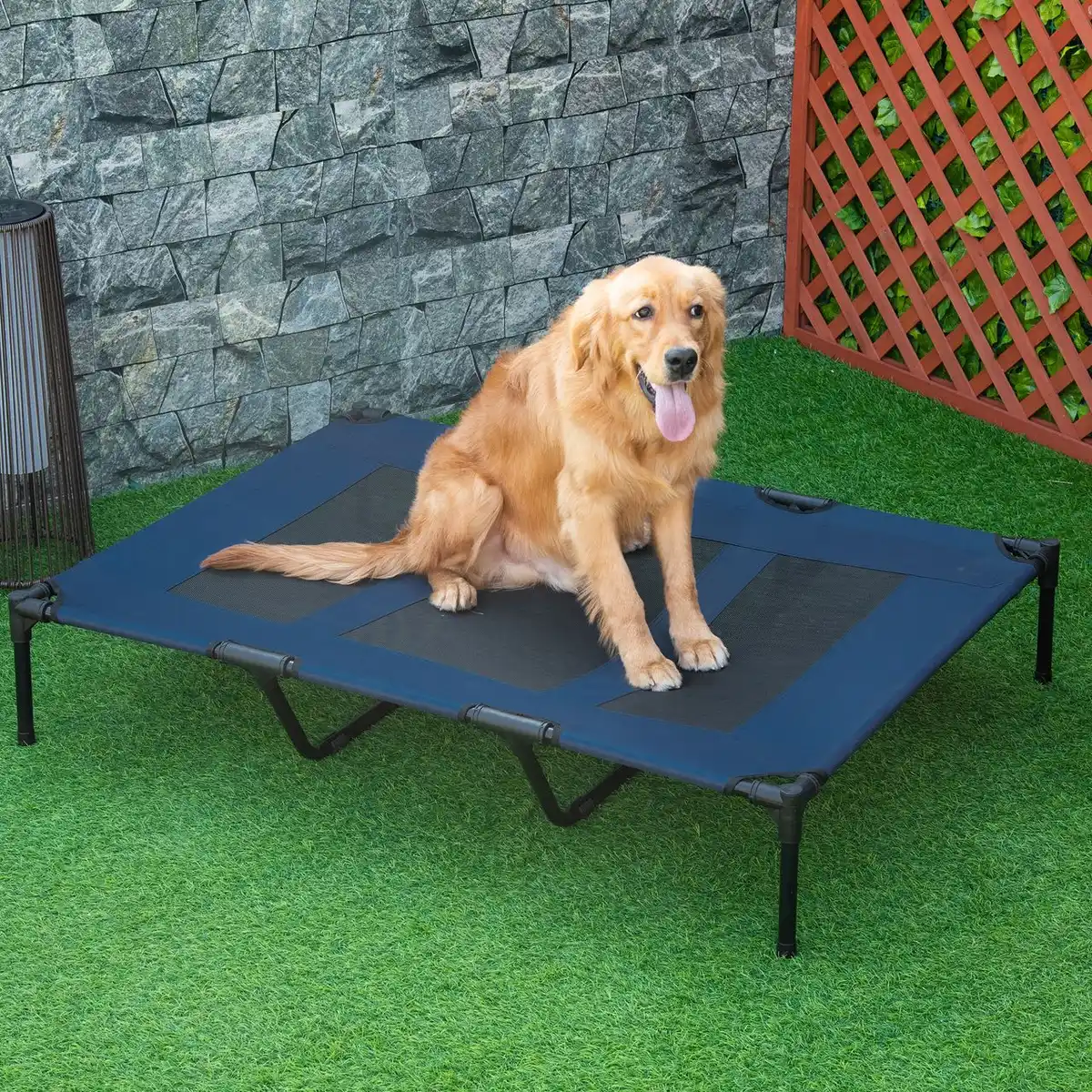 Bild 2 von Hundeliege outdoor Hundebett Katzenbett Haustierbett Schlafplatz Blau