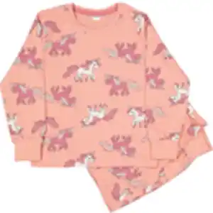 Mädchen-Pyjama Lange Ärmel, Rosa, 98/104