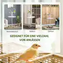 Bild 4 von Vogelständer mit Futterstation Vogelfutterstation mit Rädern, Sitzstangen