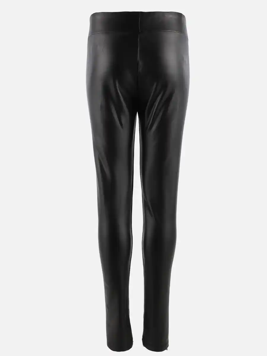 Bild 2 von Mädchen Leggings in Lederoptik Schwarz