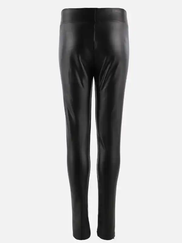 Bild 2 von Mädchen Leggings in Lederoptik Schwarz