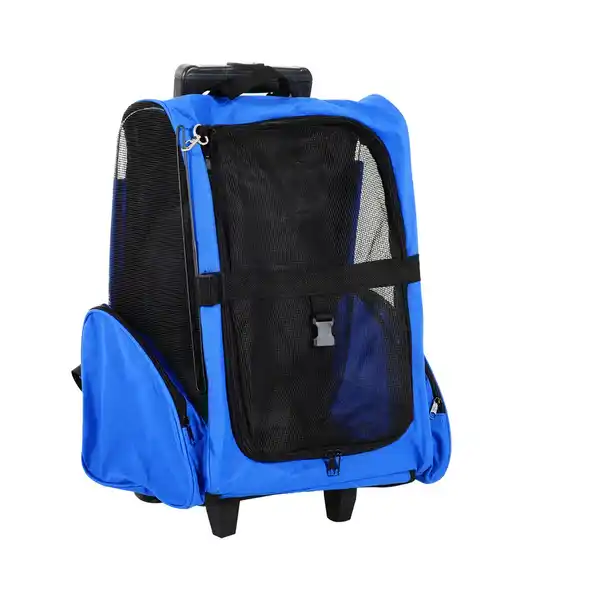 Bild 1 von Hundetrolley Transporttasche Tragetasche 2-in-1 Haustierrucksack Blau