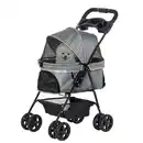 Bild 1 von Hundewagen Pet Stroller für kleine Hunde Haustierwagen Oxford Grau