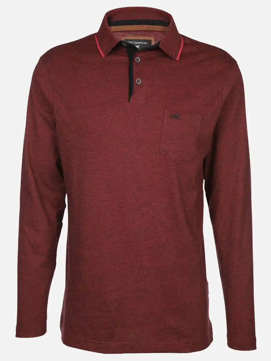 Bild 1 von Herren Poloshirt mit langem Arm Rot