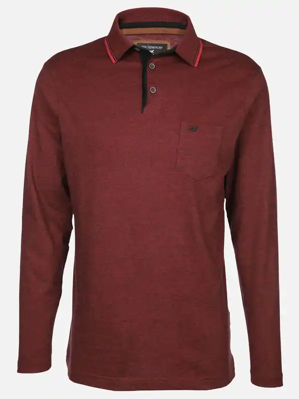 Bild 1 von Herren Poloshirt mit langem Arm Rot