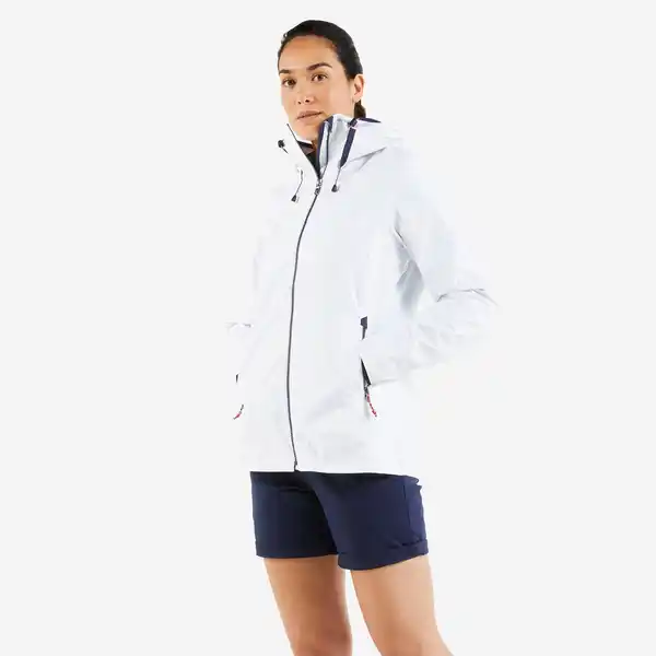 Bild 1 von Regenjacke Segeln Damen wasserdicht - 100 weiss