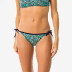 Bikini-Hose Damen seitlich gebunden Sofy Foly grün/blau/gold