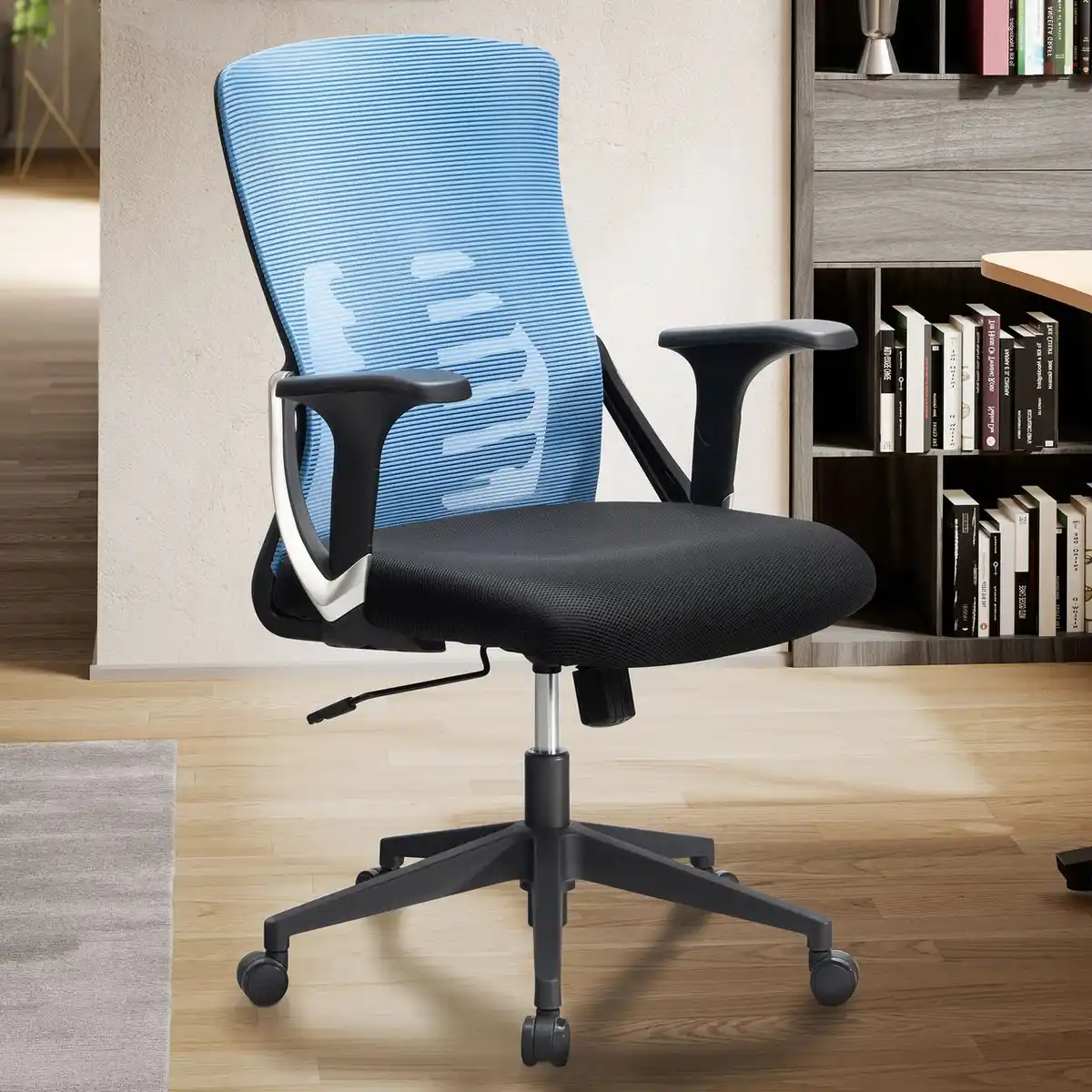 Bild 2 von Bürostuhl Schreibtischstuhl Mesh Blau Drehstuhl Ergonomisch 120 kg