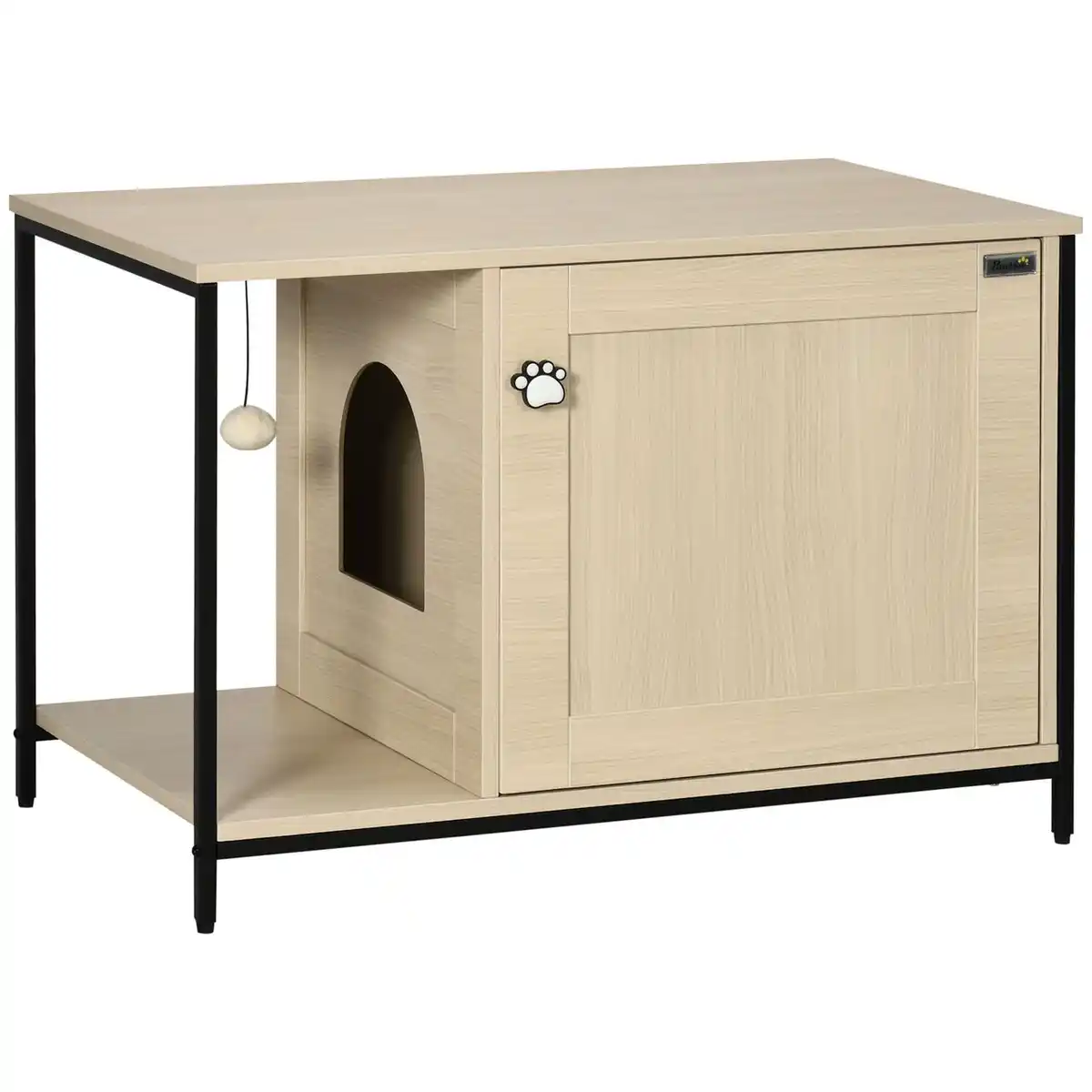 Bild 1 von Katzenschrank für Katzentoilette, Katzenklo mit Tür, Katzenhaus, Eiche