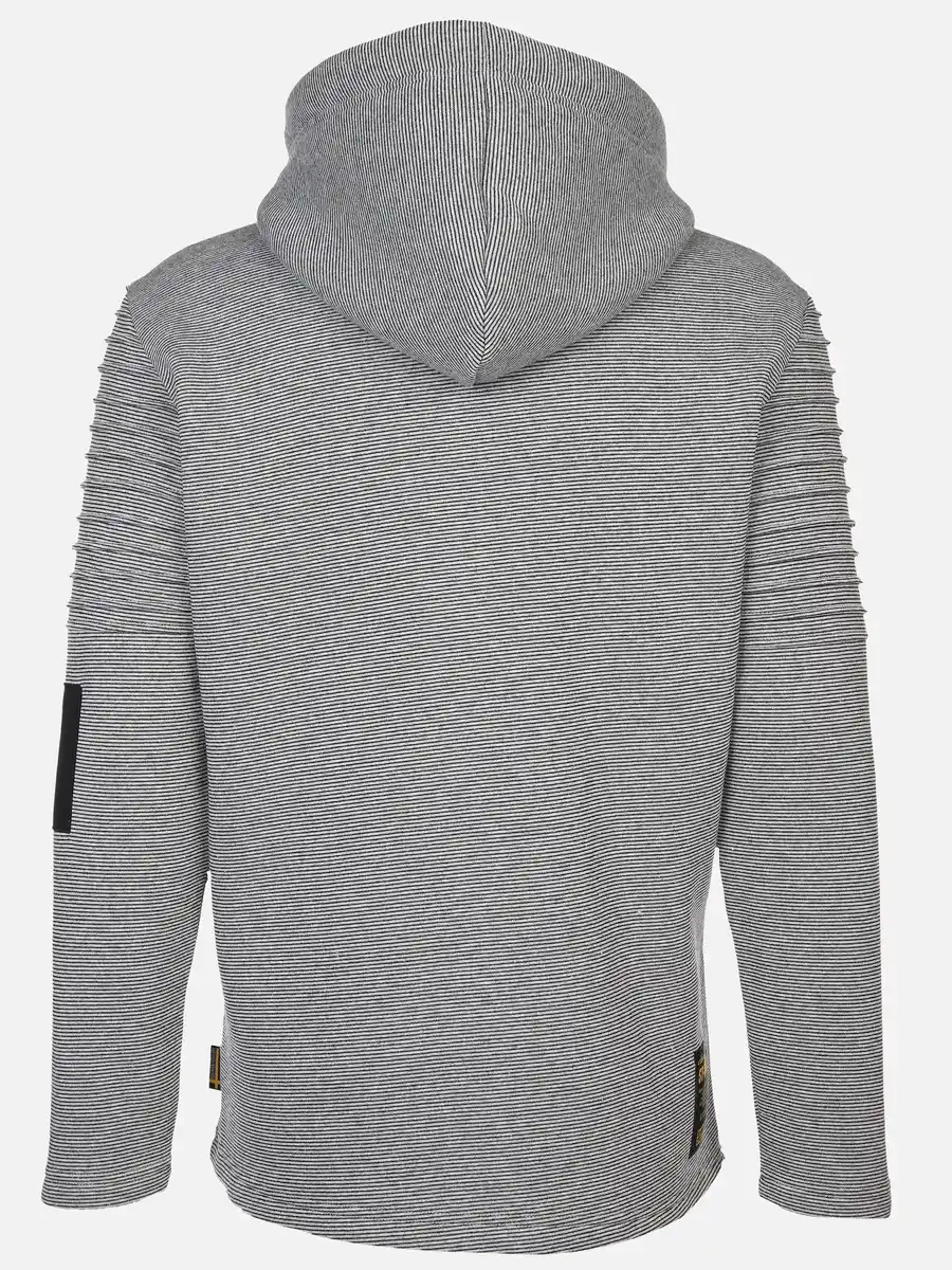 Bild 2 von Herren Bikersweatjacke mit Kapuze Grau