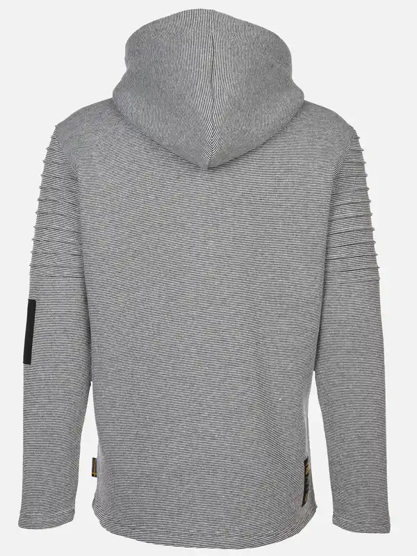 Bild 2 von Herren Bikersweatjacke mit Kapuze Grau